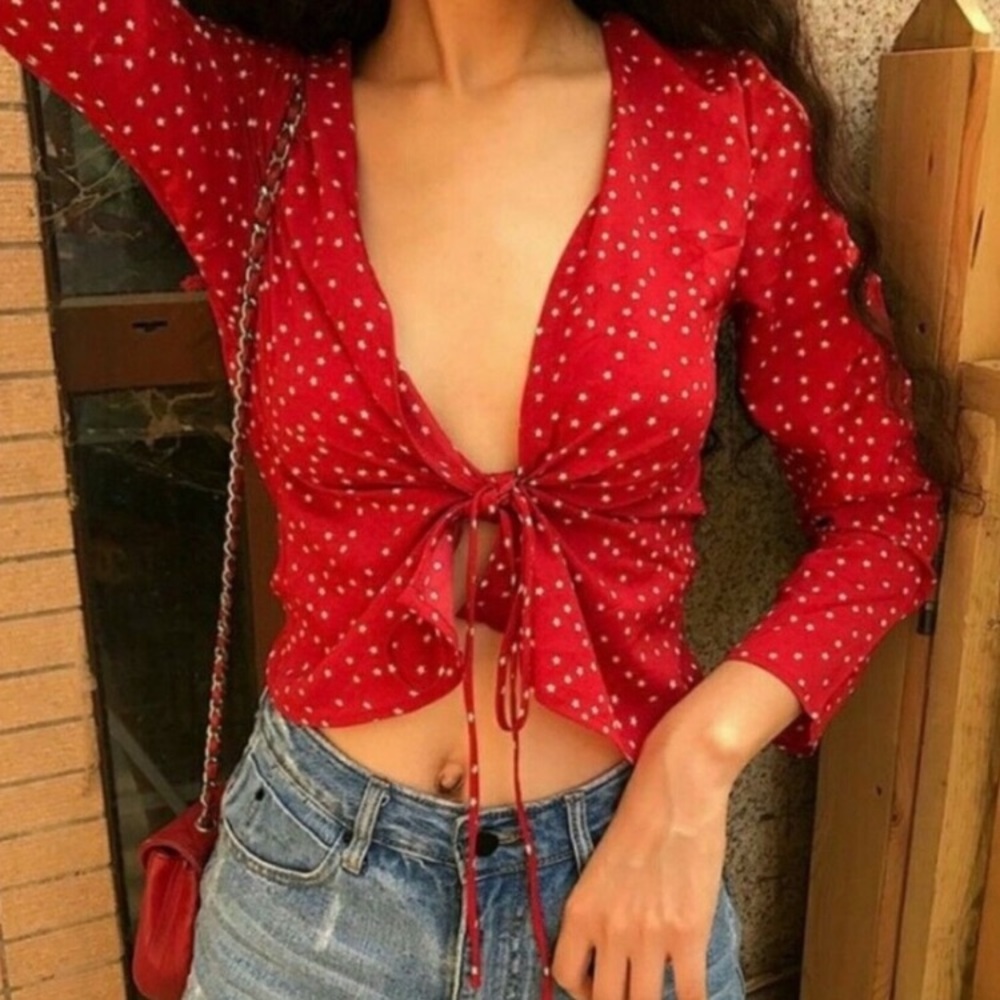 Bianca Realisation Tie Top Red Medium